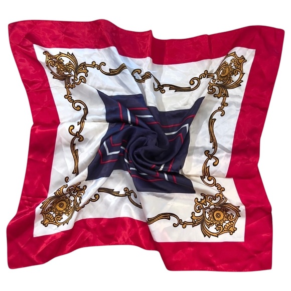 VINTAGE‎ EXCLUSIVE DESIGN 100% Acetate Rolled Hem Luxury Scarf - Picture 1 of 5